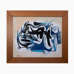Giorgio Lo Fermo, azul y negro, óleo sobre lienzo, 2021