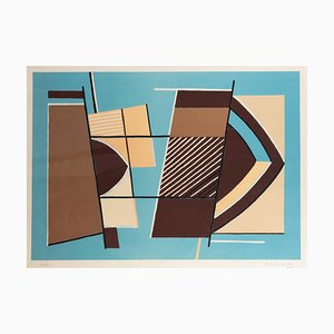 Lithographie Alberto Magnelli, Abstract Composition, 1960s