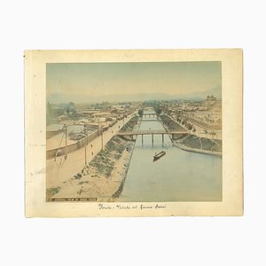 Vista desconocida, antigua de Kyoto, río Sosui, impresión de álbum, década de 1880 y 1890