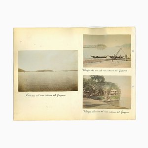 Unknown, Ancient Views of Japan, Osaka, Vintage Albumdrucke, 1880er-1890er, 4er Set