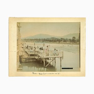 Unknown, Ancient View of Kyoto, Tea House, Albumen Print, 1880s-1890s