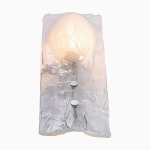Große Wandleuchte aus Murano Eisglas & Chrom von JT Kalmar, 1960er