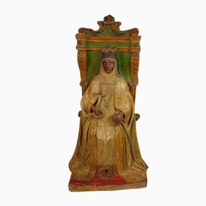 Skulptur aus Terrakotta, Darstellung Santa Caterina De Vigri, Katharina von Bologna, frühes 18. Jh