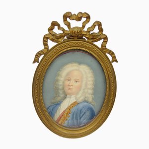 Miniatura representando a un noble pintado en marfil, principios de 1800