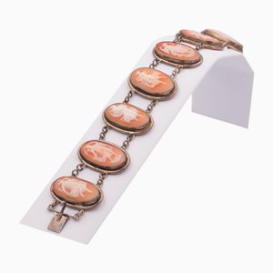 Bracelet Antique en Argent avec Cameos, Fin 18ème Siècle