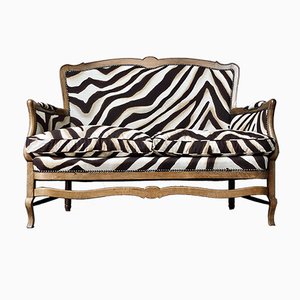 Zebra Loveseat in the style of Ralph Lauren