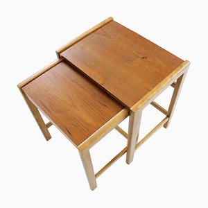 Vintage Scandinavian Teak Nesting Table Set, 1960s