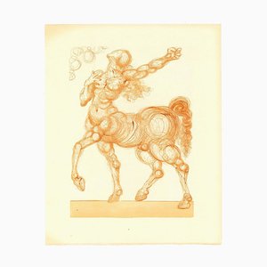 Grabado original de Salvador Dalí, The Centaur de Salvador Dalì, 1963