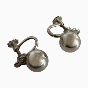 Sterling Silver Earring Screws by Hans Hansen, Set of 2