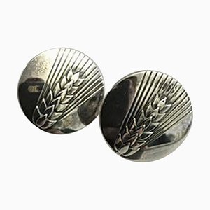Sterling Silver #127b Earrings from Georg Jensen, Set of 2