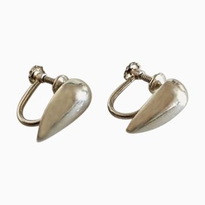 Sterling Silver Earrings from Georg Jensen, Set of 2