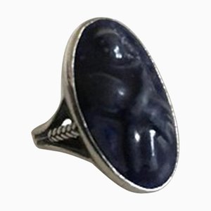 Jais Nielsen Ceramic Ornament & Silver Ring from Royal Copenhagen