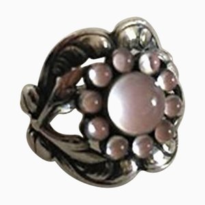 Rose Quartz & Sterling Silver #10 Ring from Georg Jensen