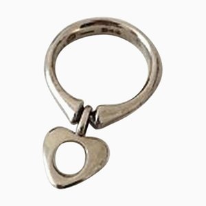 Sterling Silver Ring with Heart No 246 from Georg Jensen
