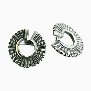 Sterling Silver #97 Earrings from Georg Jensen, Set of 2