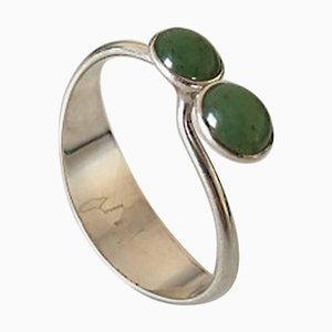 Sterling Silver & Green Stone Bracelet from Hans Hansen