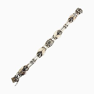 Sterling Silver No. 3 Bracelet with Hematite Stones from Georg Jensen