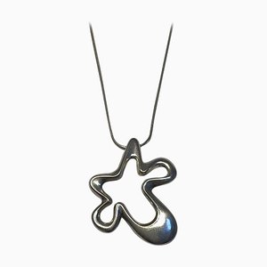Sterling Silver Necklace with No 429A Splash Pendant by Henning Koppel for Georg Jensen