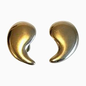 Sterling Silver Clip-on Earrings No 397 from Georg Jensen, Set of 2