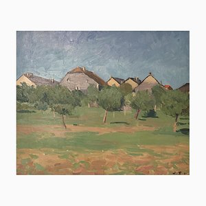 John Torcapel Landscape, Häuser des Dorfes Burtigny, 1921