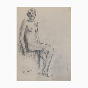 Croquis Benjamin Vautier II Naked Sketch, 1941