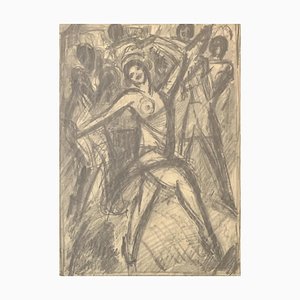 Dibujo de Louis Henri, Salzmann Naked Sketch, 1930