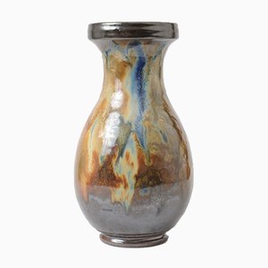 Vintage Drip Glaze Vase by Roger Guerin, 1930s