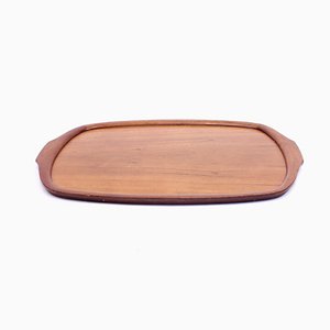 Swedish Solid Teak Tray from Karl Holmberg, 1960s