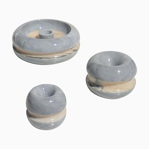 Marble Ashtray Set by Massimo Vignelli for Casigliani, 1970s, Set of 3