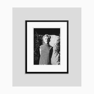 Stampa Marilyn Monroe in resina argentata con cornice nera di Baron
