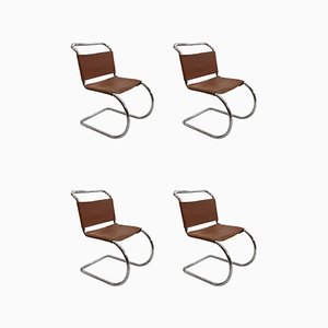 Juego de 6 sillones de comedor Ludwig Mies Van Der Rohe Mr10 Mid-Century años 60 Design de Knoll Inc. / Knoll International