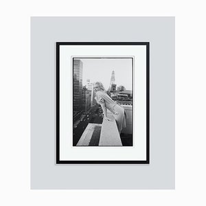 Marilyn Monroe on the Roof Silver Gelatin Resin Print Framed in Black by Ed Feingersh