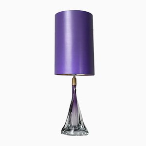 Large Crystal Table Lamp from Vannes Le Chatel