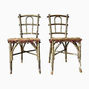 Chaises de Salon en Faux Bambou de Thonet, Set de 2