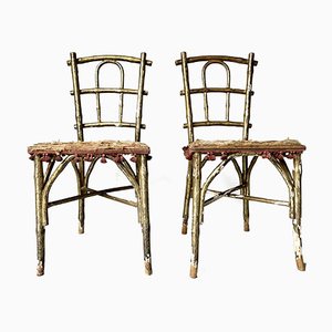 Set of Faux Bamboo Parlor Chairs from Thonet