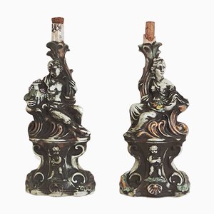 Ceramic Liquor Bottles, 1950s, Set of 2