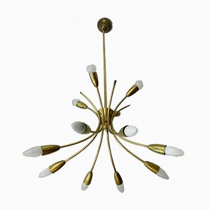 12-Light Ceiling Lamp by Rupert Nikoll, 1960s