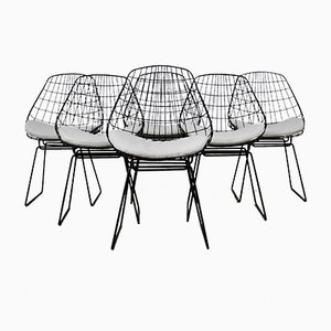 Wire SM05 Chairs by Cees Braakman & Adriaan Dekker for Pastoe, 1958, Set of 6