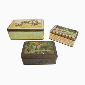 Vintage Tin Boxes from Industria Ligure Lombarda SRL, 19​​60s, Set of 3