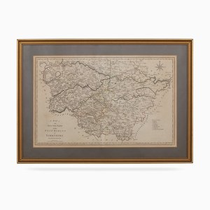 Mappa di South Part of West Riding of Yorkshire, Regno Unito, XIX secolo di John Cary, inizio XIX secolo