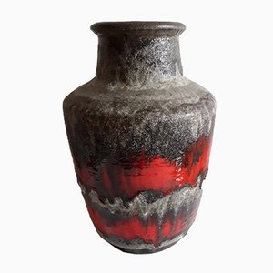 Vintage Fat Lava Style Ceramic Model Number 0554-40 Vase by Carstens, 1970s