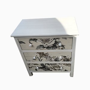 Chest of Drawers with Flower Pattern