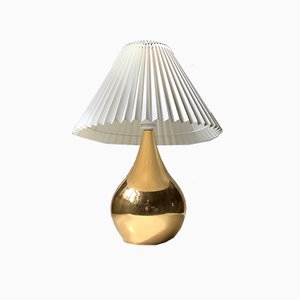 Gold Plated Teardrop Table Lamp by Hugo Asmussen, 1960s