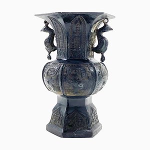 Vase en Bronze de la Dynastie Ming, Chine