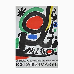 Affiche d'Exposition Mirò Vintage de Galerie Maeght, Offset and Lithograph, 1968