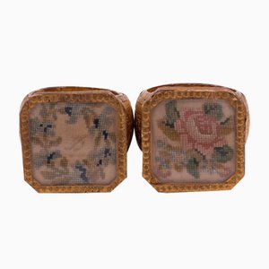 Serviettenhalter mit kleinen Stich Sticken aus Vergoldetem Holz