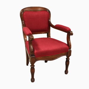 19th-Century Charles X Walnut Chair, Italy