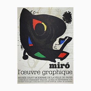 L'Oeuvre Graphique, Vintage Plakat, Joan Miró, 1974