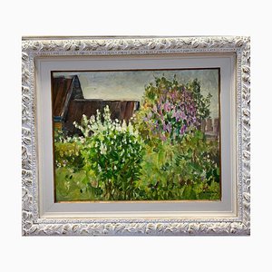 Boris Lavrenko, Flowery House, Oil on Canvas, 1980