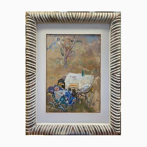 Gleb Savinov, Newborn in the Garden, 1974, Oil on Canvas